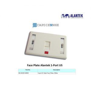 Alantek Faceplate US 1 port Shutter (hình chữ nhật) 302-2T3201-SHAL
