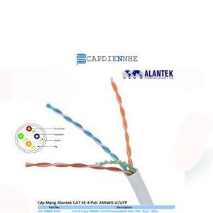 Cáp Tín Hiệu Alantek Cat5e UTP 4-pair Solid Cable, 24 AWG, Grey (305m/reel) 301-10008E-00GY